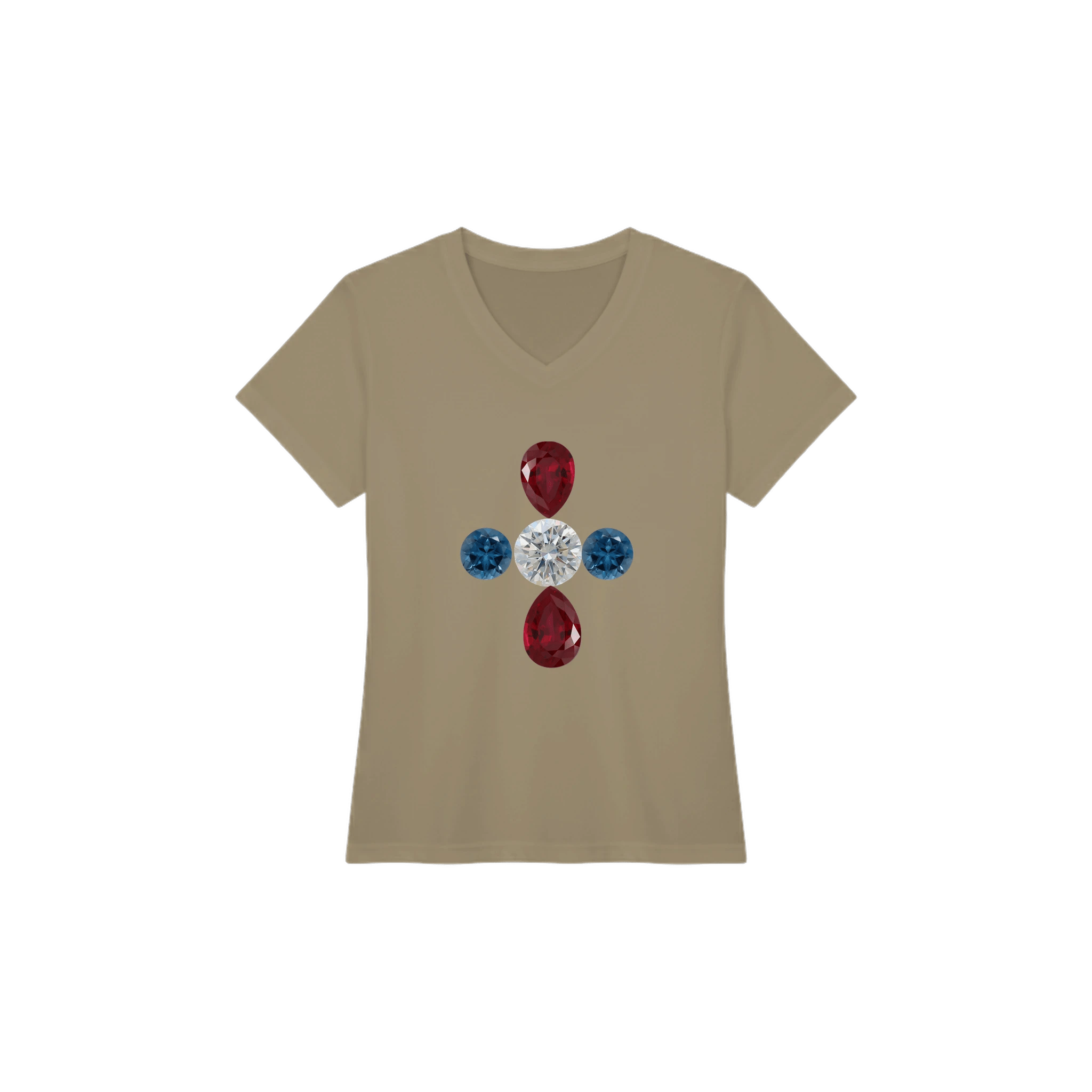 5Jewel Women’s Performance V - Neck T-Shirt - BB's Tees and More