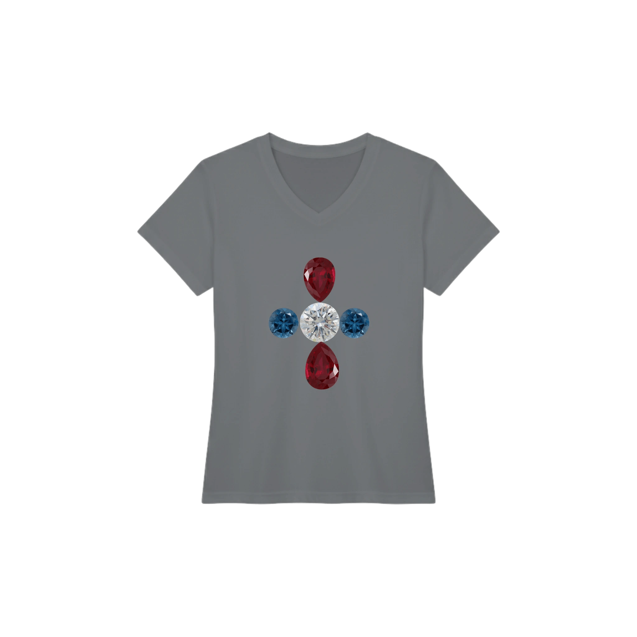 5Jewel Women’s Performance V - Neck T-Shirt - BB's Tees and More