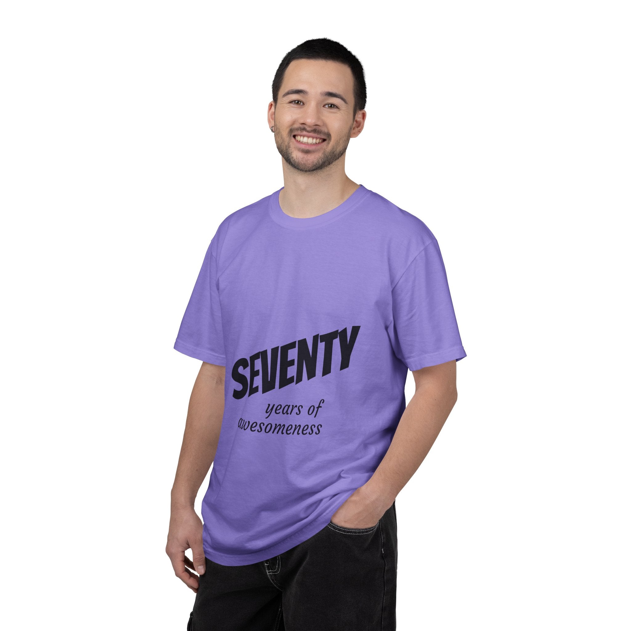 Seventy Years of Awesomeness Tee — 70th Birthday Graphic T-Shirt