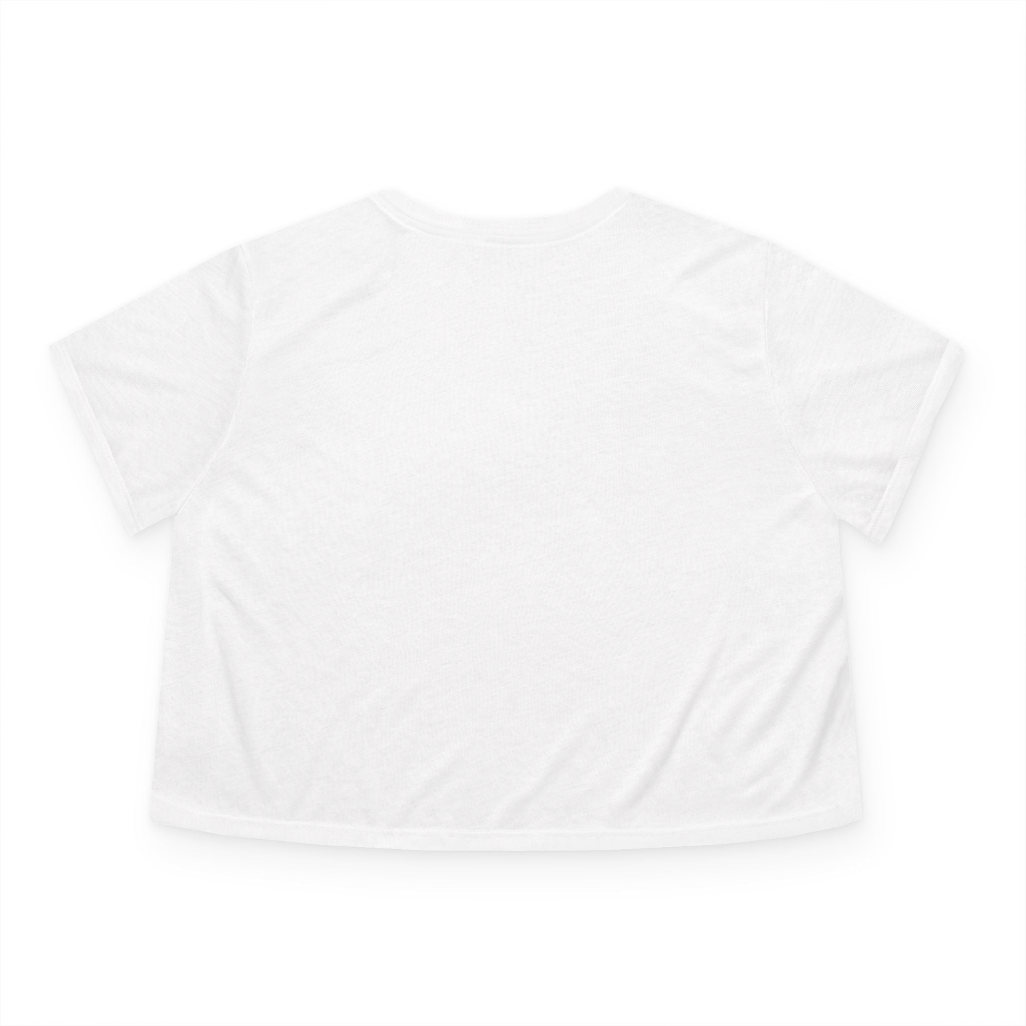 Cropped Tee — Gemstone Heart Graphic (Blue & Diamond)