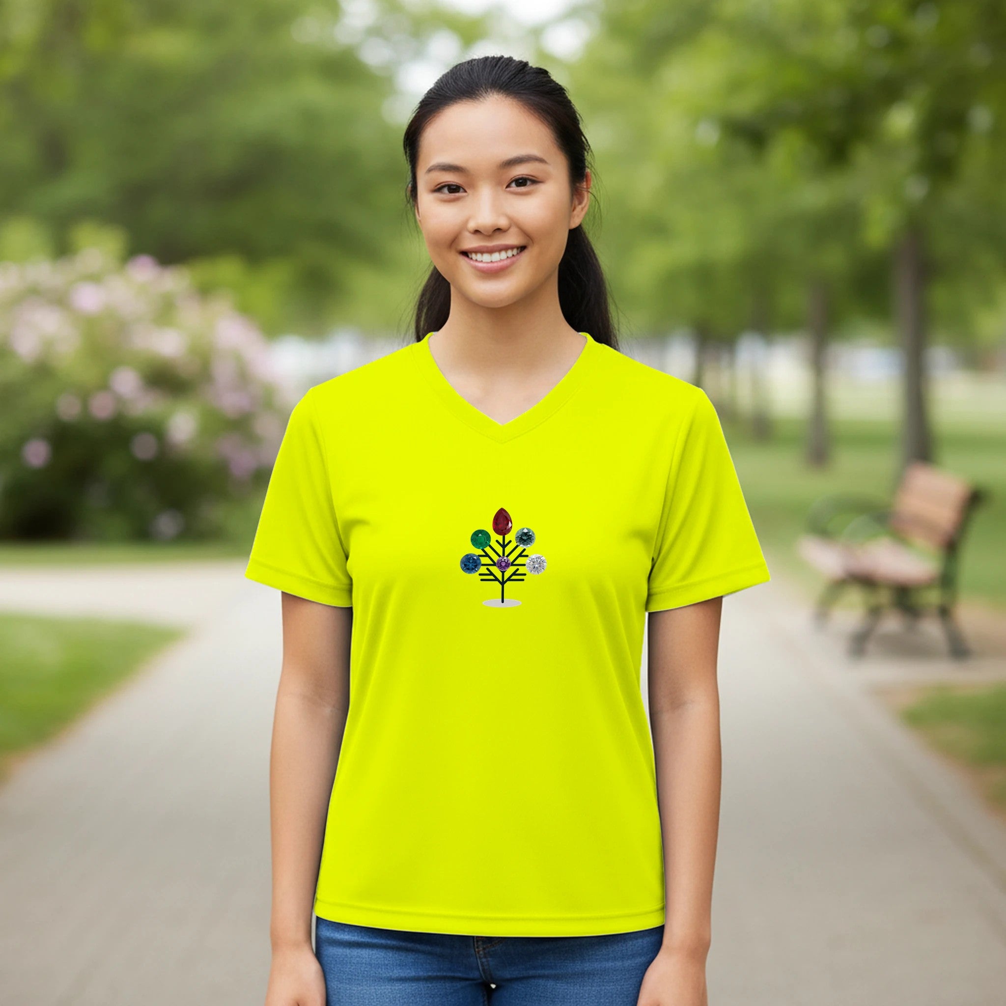Jewel Tree Women’s Performance V - Neck T-Shirt - BB's Tees and More