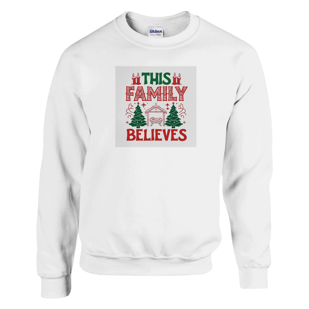 Family Believes Classic Unisex Crewneck Sweatshirt | Gildan® 18000 - BB's Tees and More