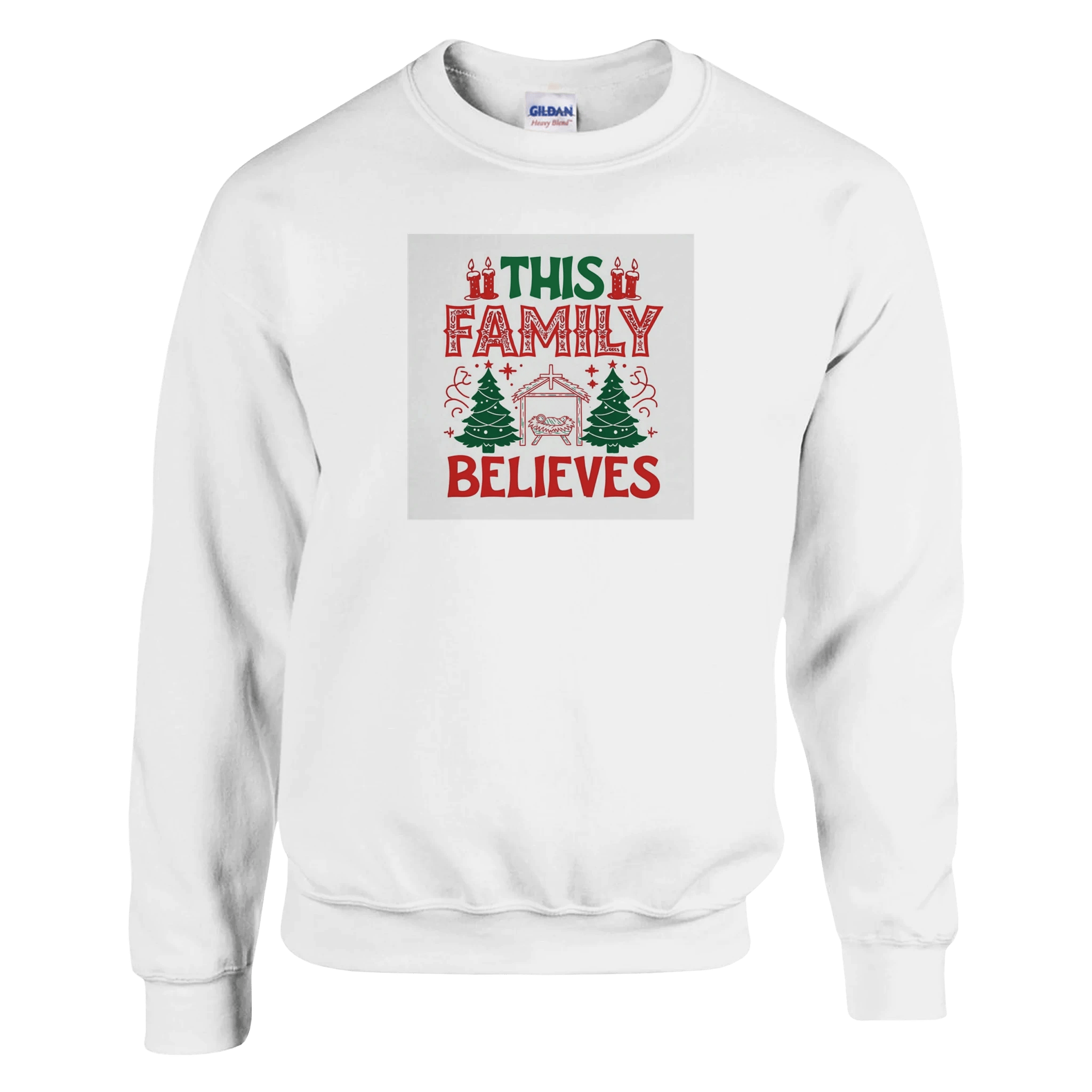 Family Believes Classic Unisex Crewneck Sweatshirt | Gildan® 18000 - BB's Tees and More