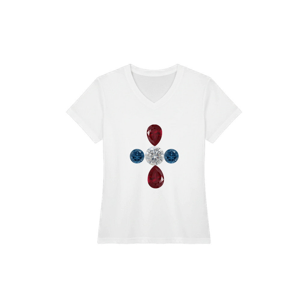 5Jewel Women’s Performance V - Neck T-Shirt - BB's Tees and More