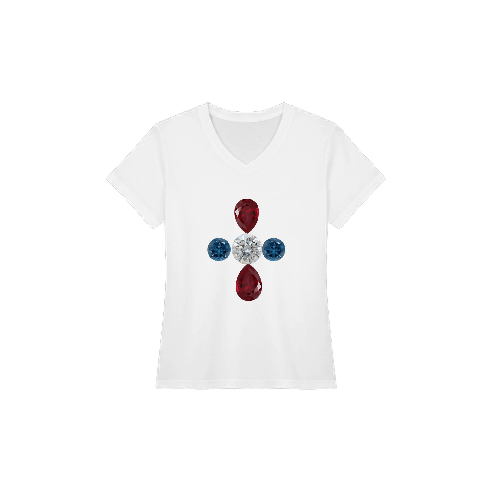 5Jewel Women’s Performance V - Neck T-Shirt - BB's Tees and More