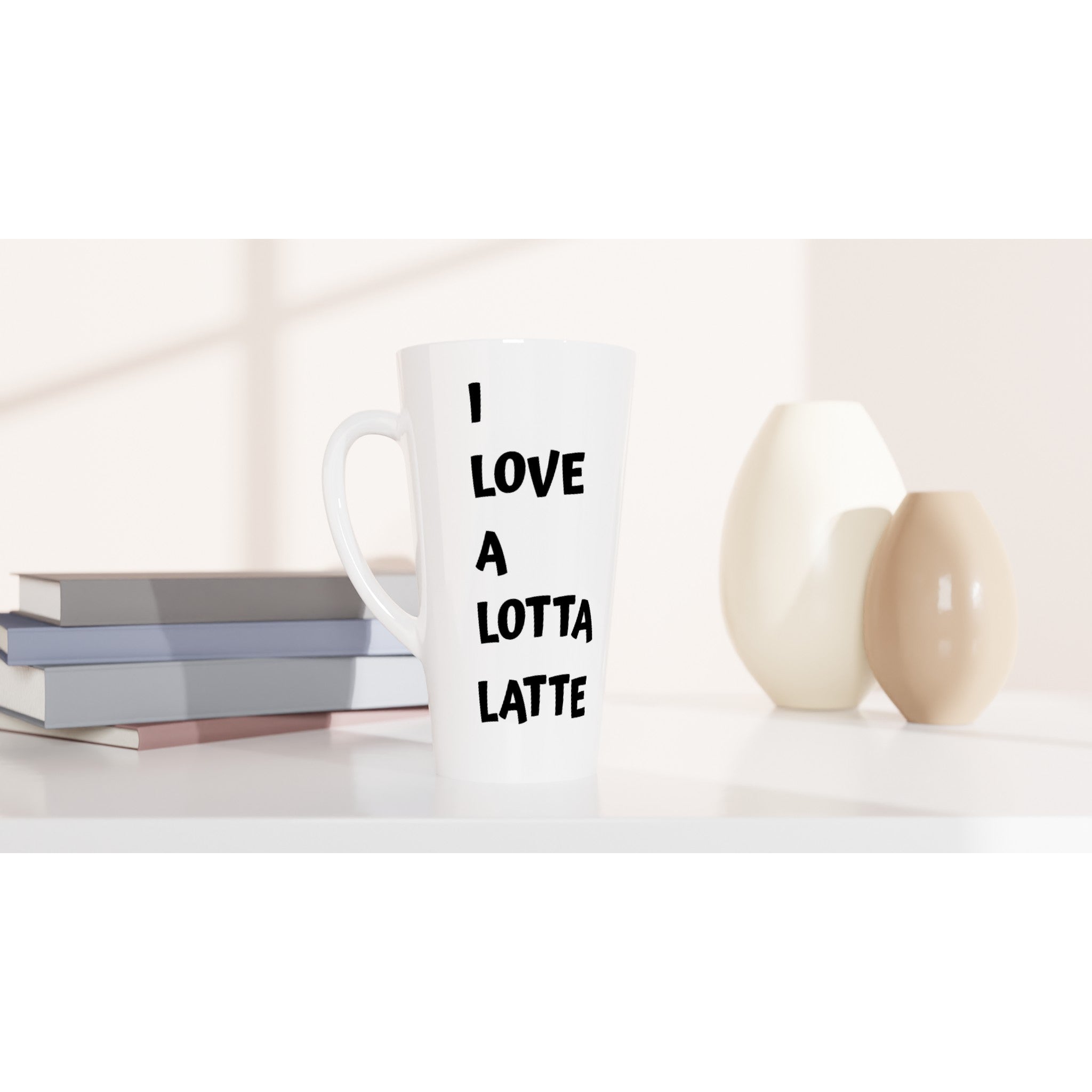 White Latte 17oz Ceramic Mug - BB's Tees and More