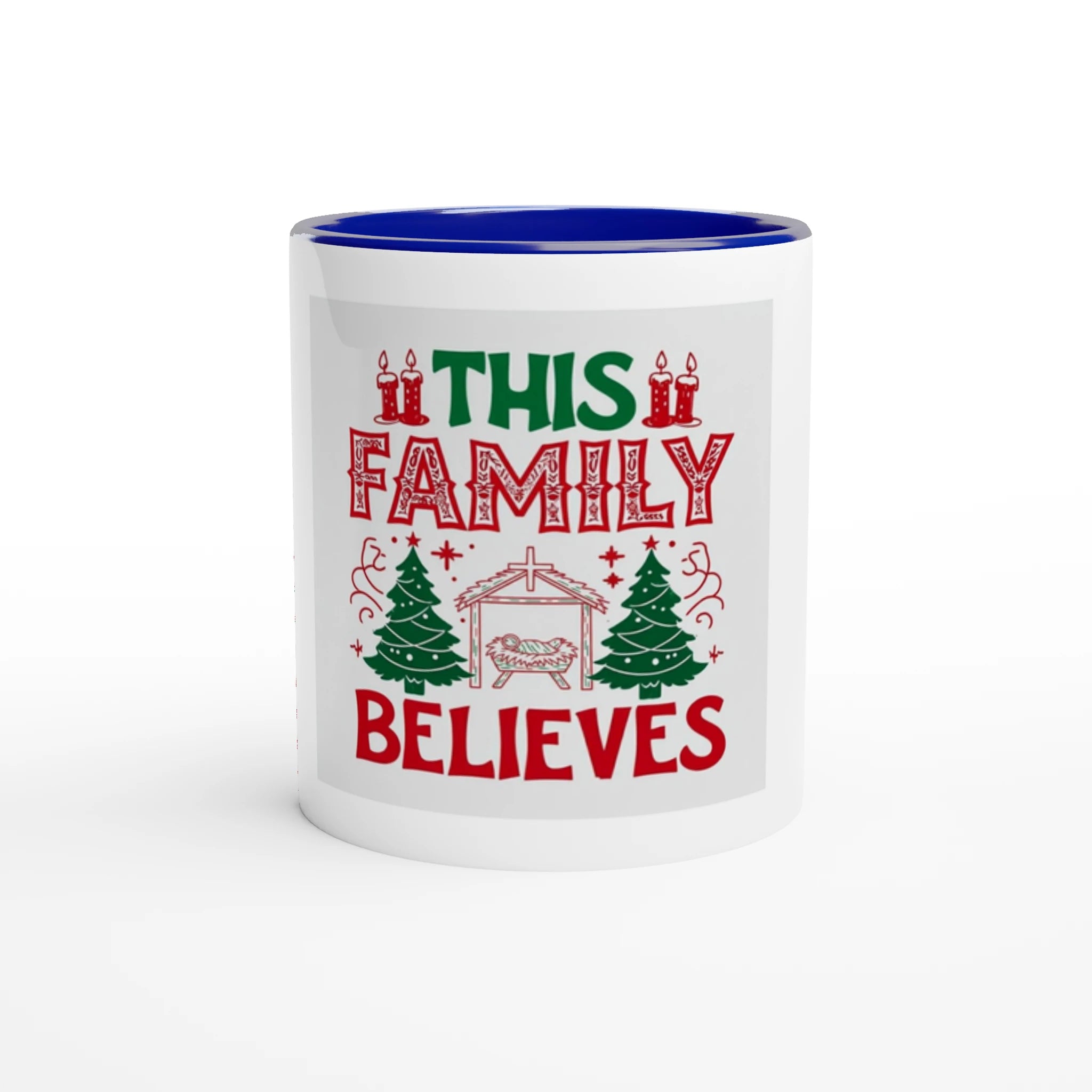 White 11oz Ceramic Mug with Color Inside - BB's Tees and More