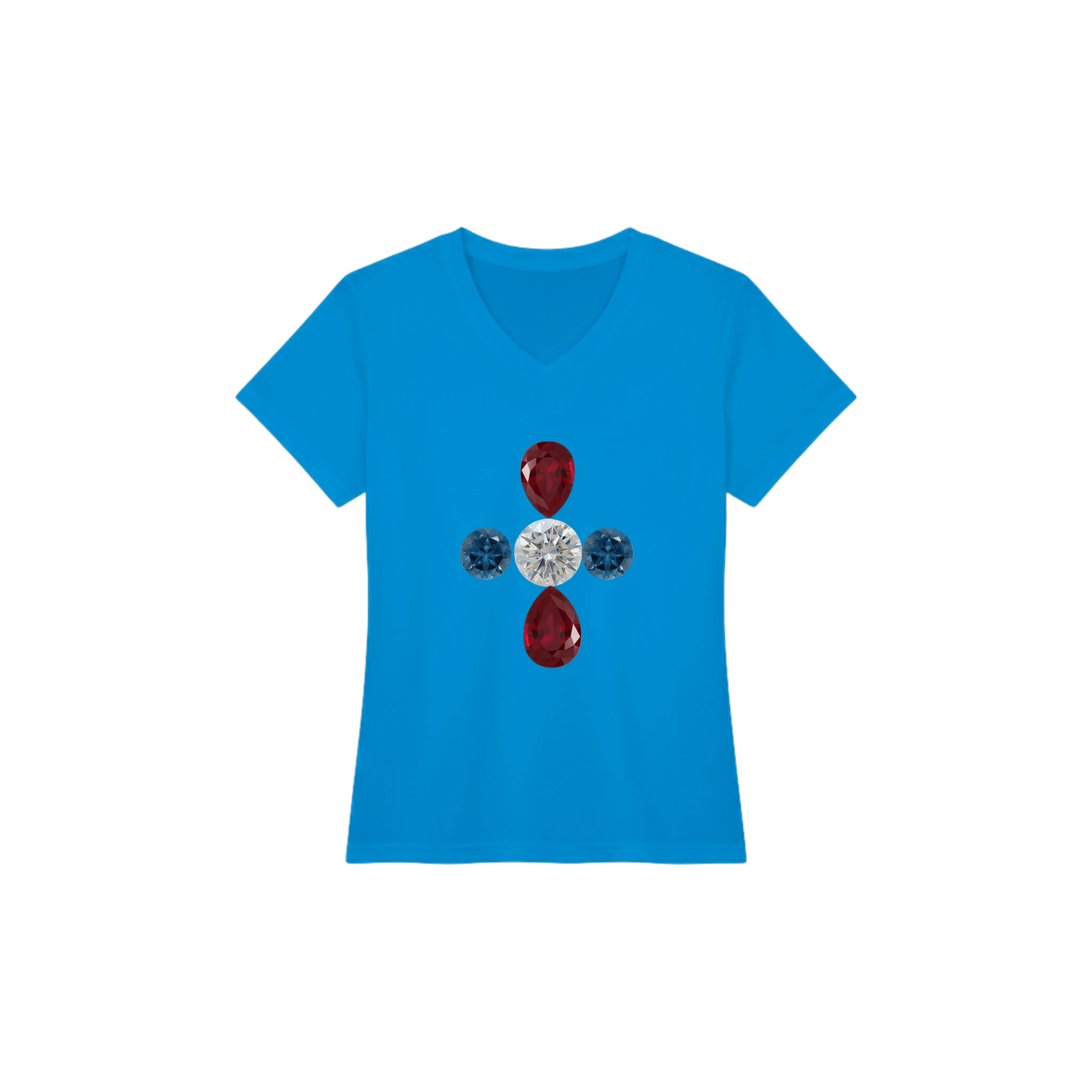 5Jewel Women’s Performance V - Neck T-Shirt - BB's Tees and More