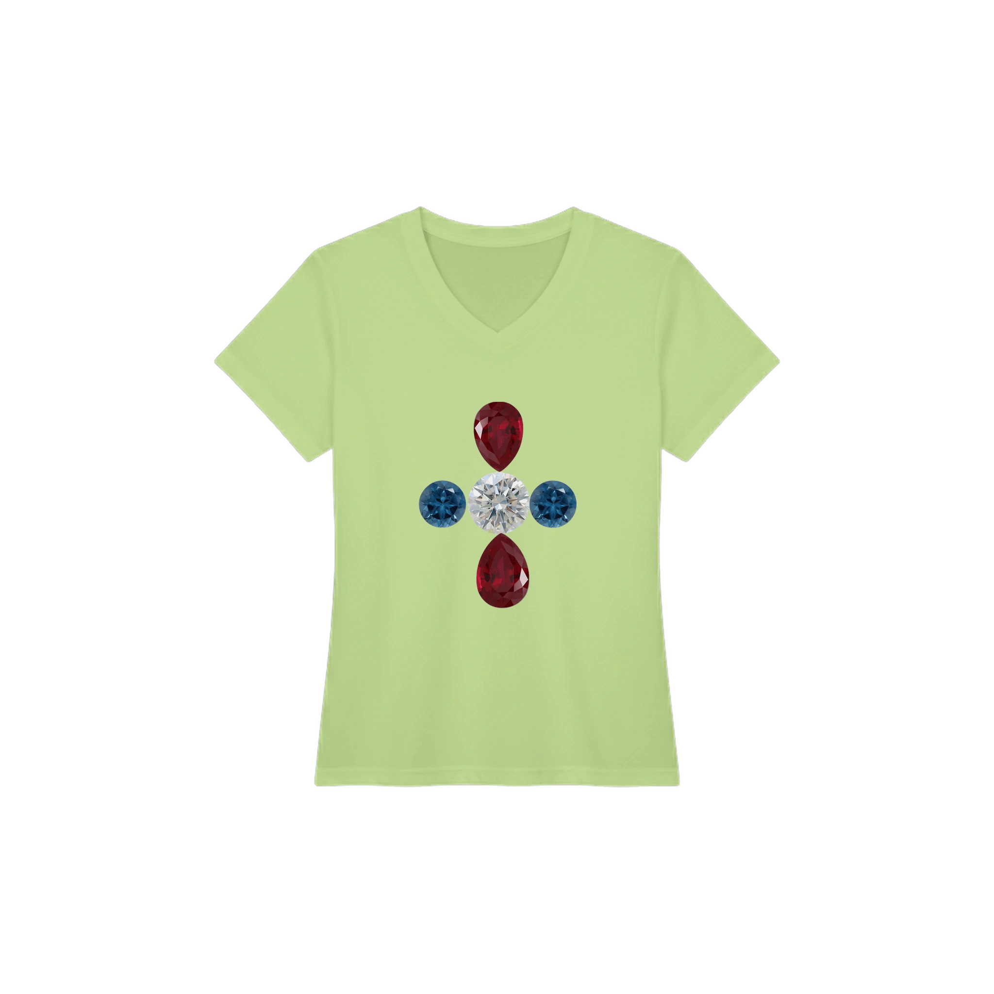 5Jewel Women’s Performance V - Neck T-Shirt - BB's Tees and More