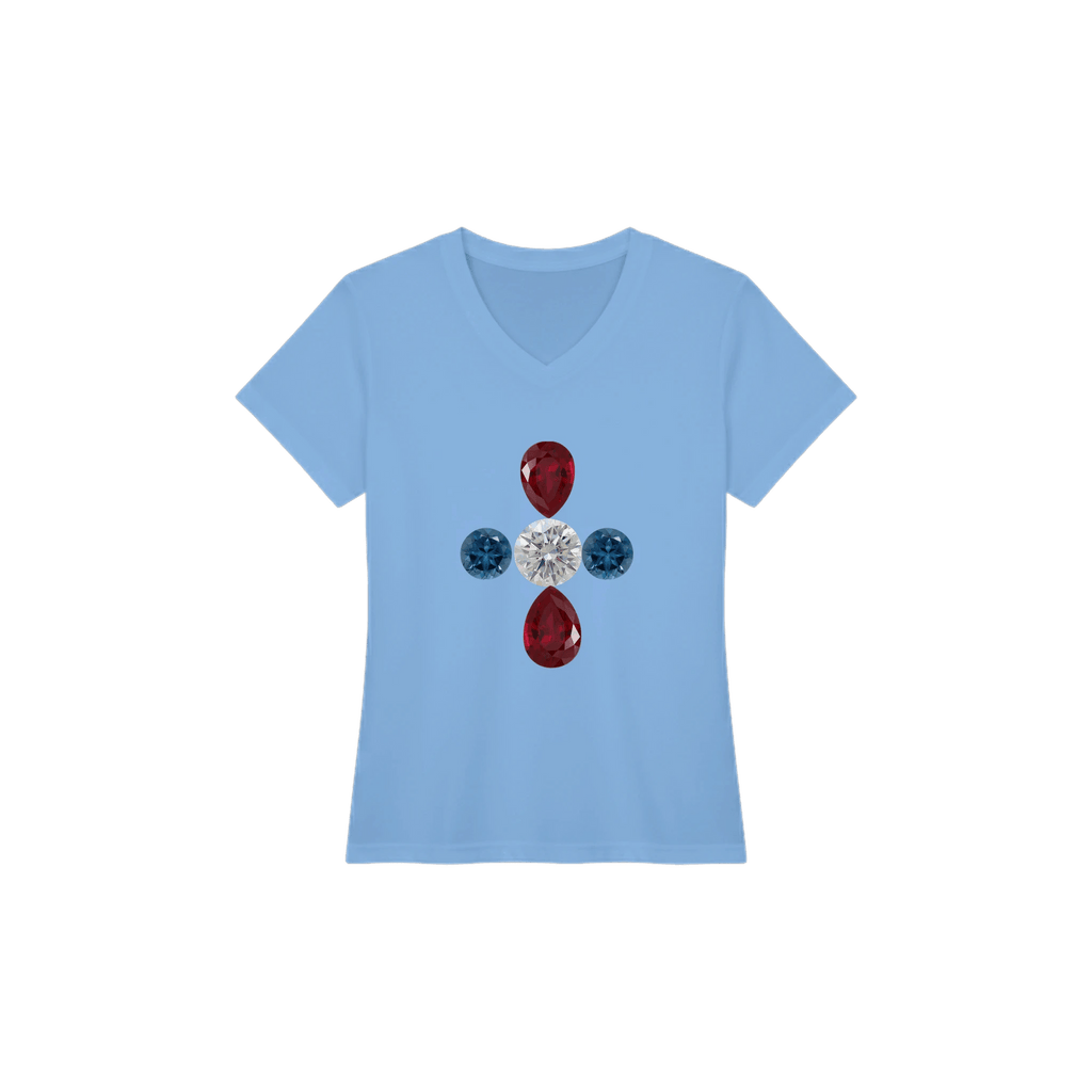 5Jewel Women’s Performance V - Neck T-Shirt - BB's Tees and More