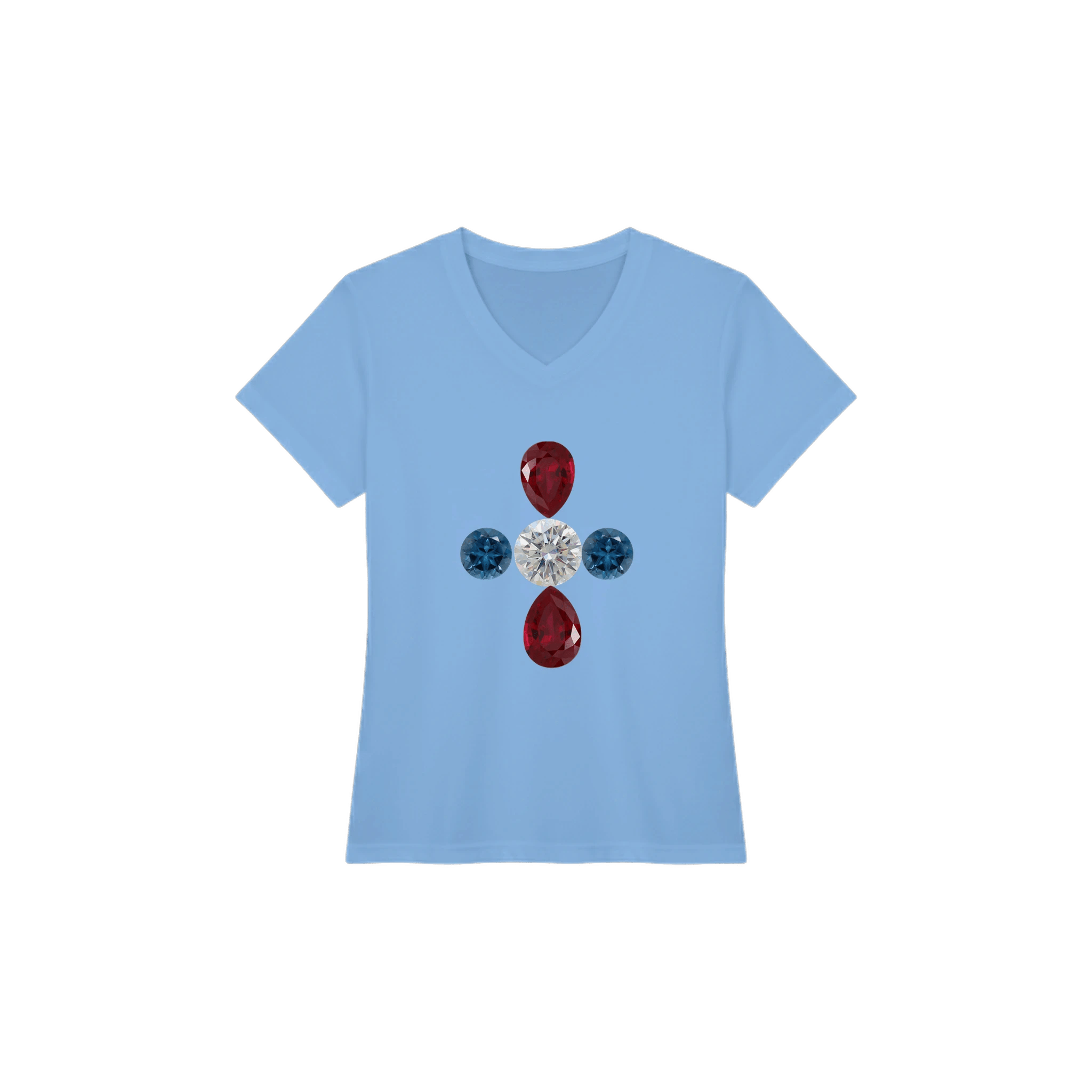 5Jewel Women’s Performance V - Neck T-Shirt - BB's Tees and More
