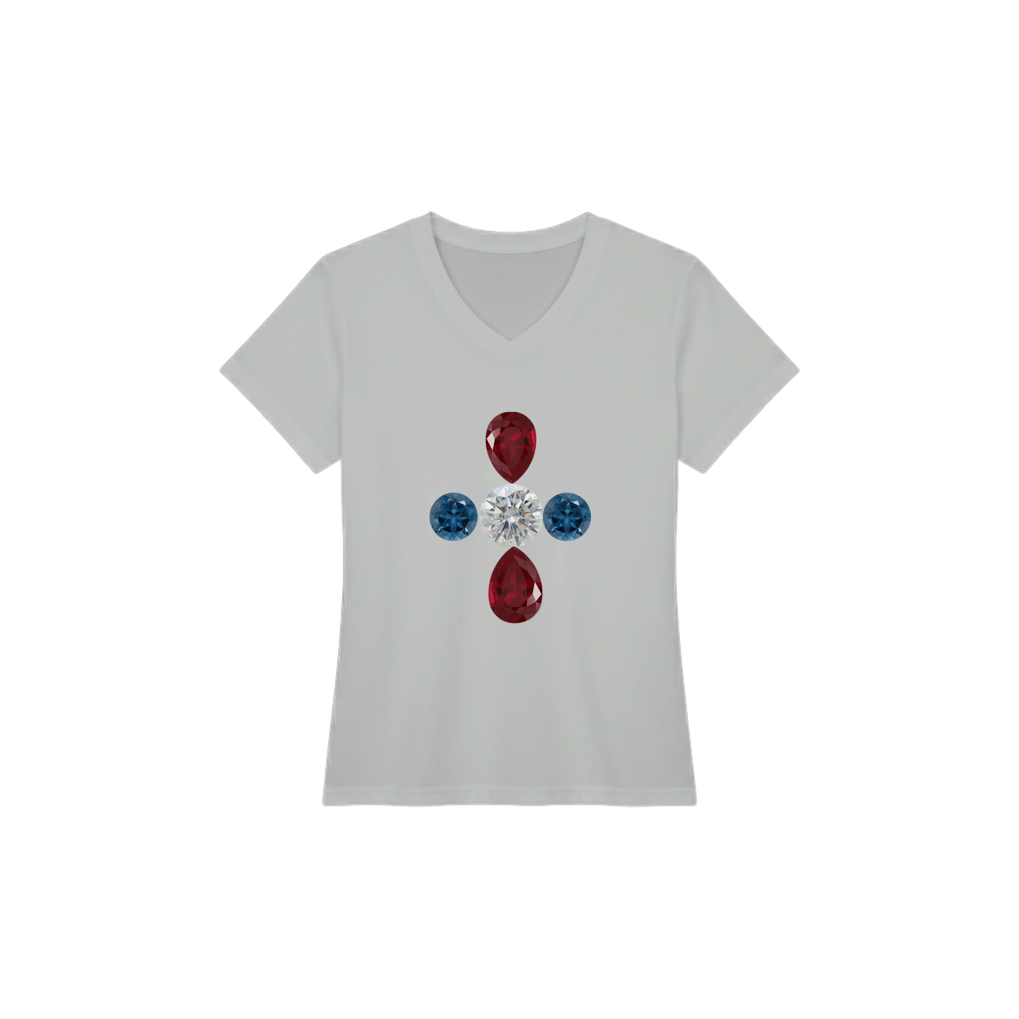 5Jewel Women’s Performance V - Neck T-Shirt - BB's Tees and More