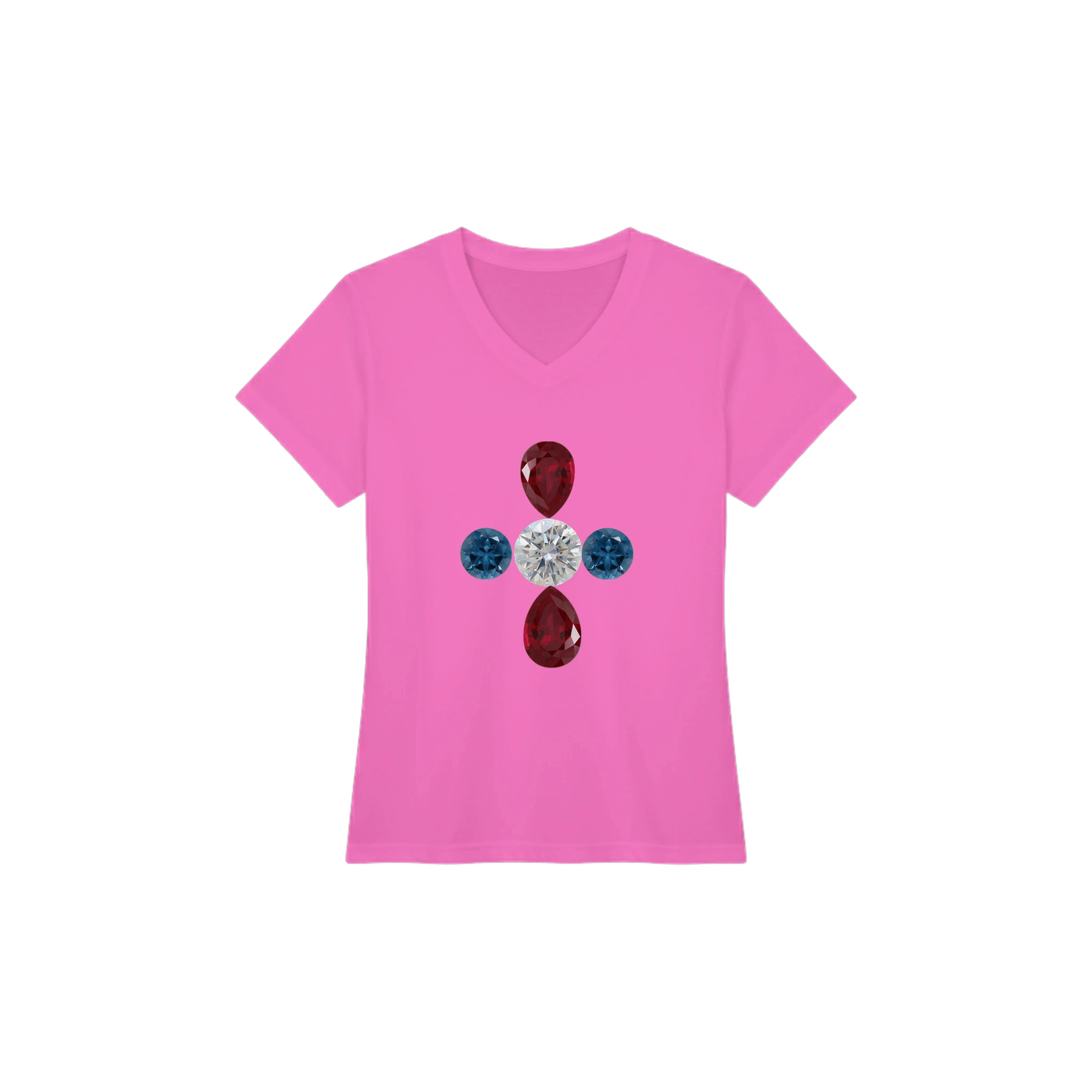 5Jewel Women’s Performance V - Neck T-Shirt - BB's Tees and More