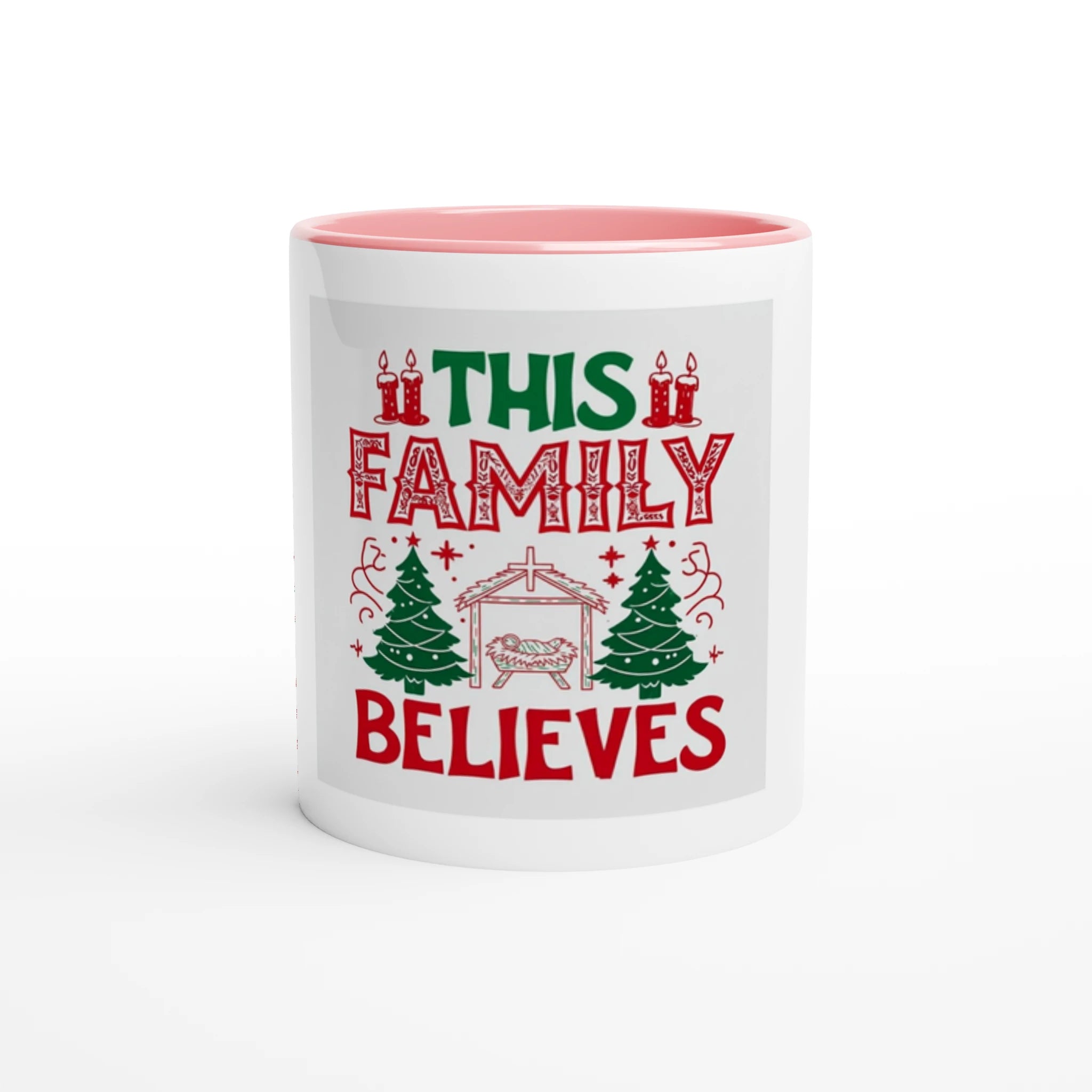 White 11oz Ceramic Mug with Color Inside - BB's Tees and More