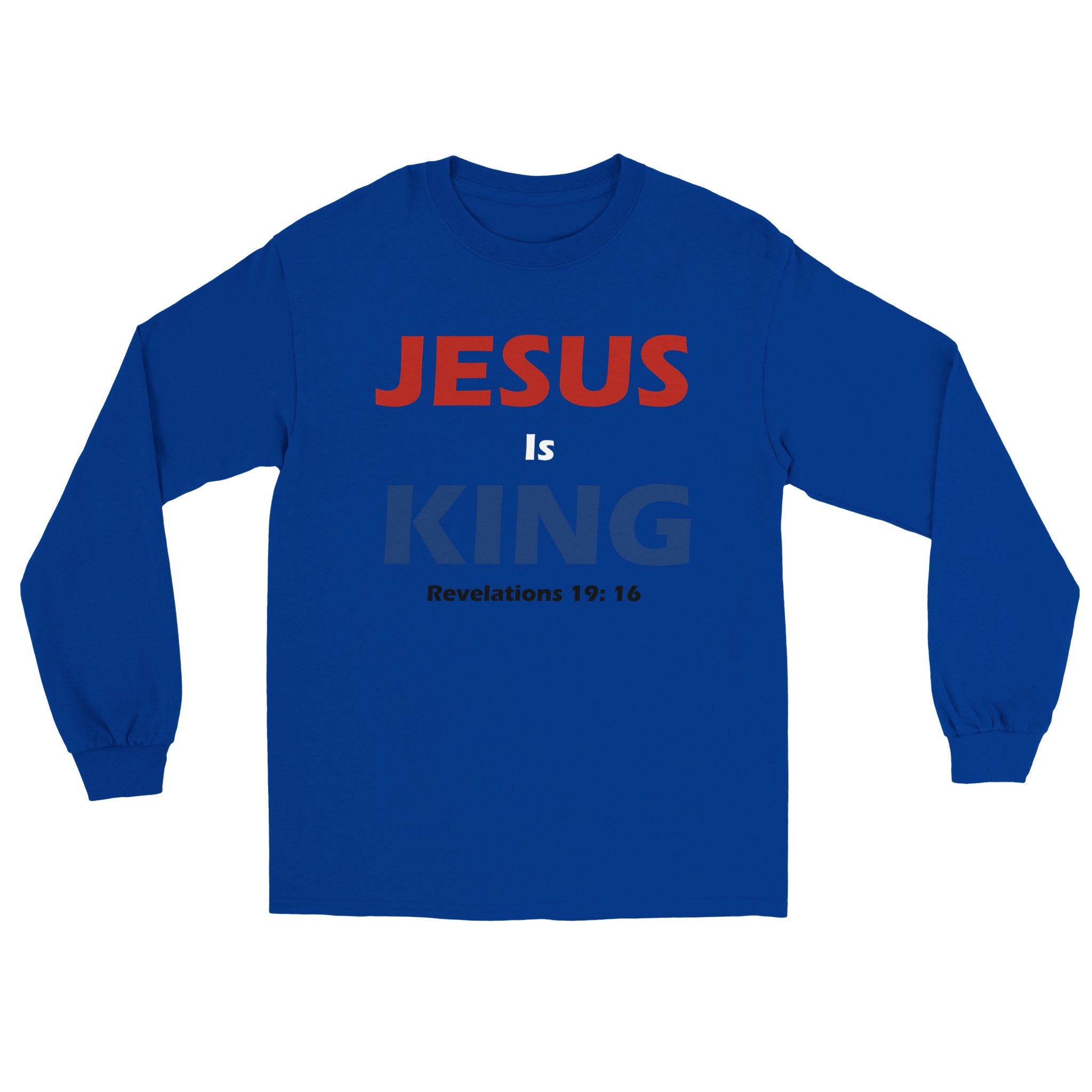 Jesus Is King - Men's Heavyweight RS Long - Sleeve T-Shirt | Comfort Colors 6014 - BB's Tees and More