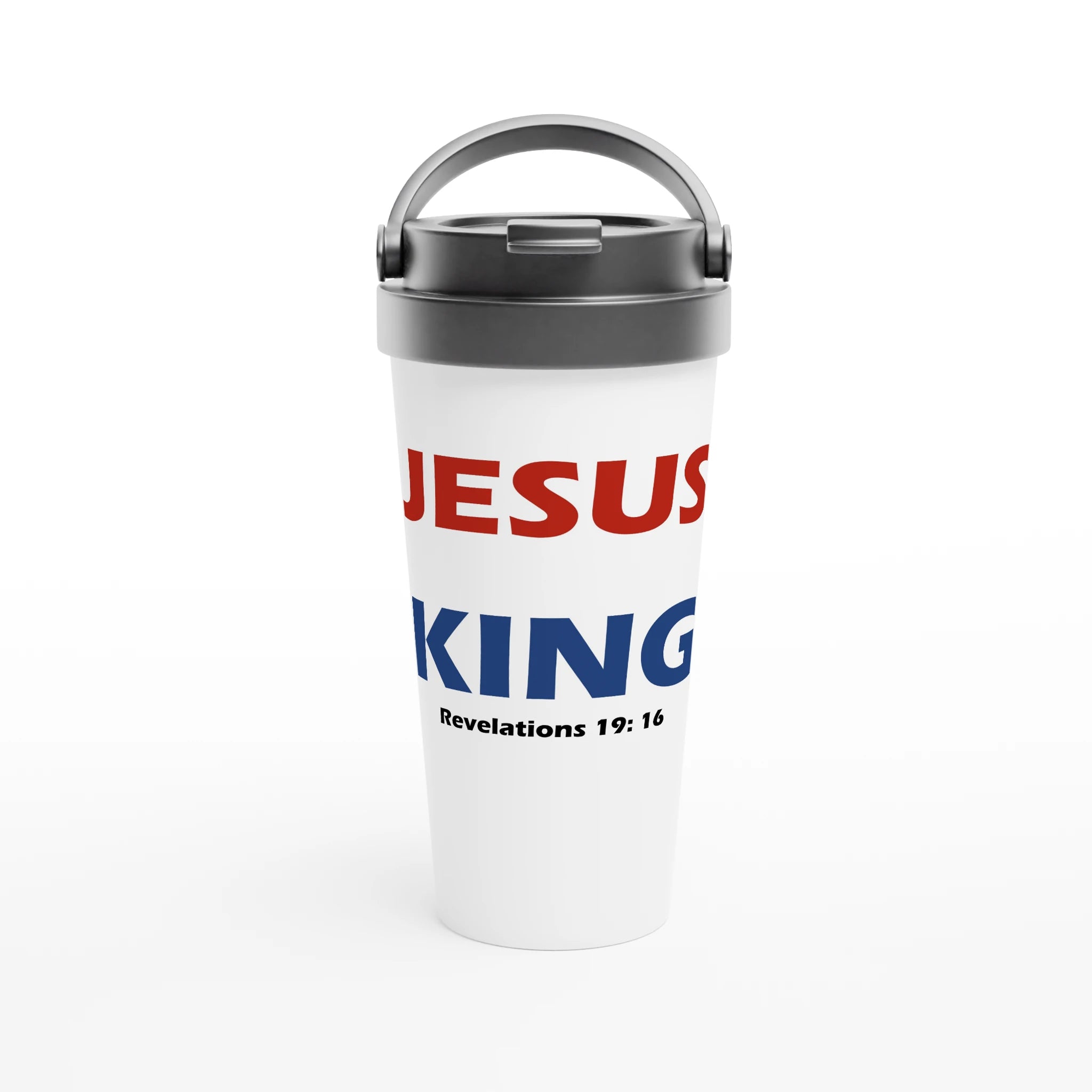 White 15oz Stainless Steel Travel Mug - BB's Tees and More