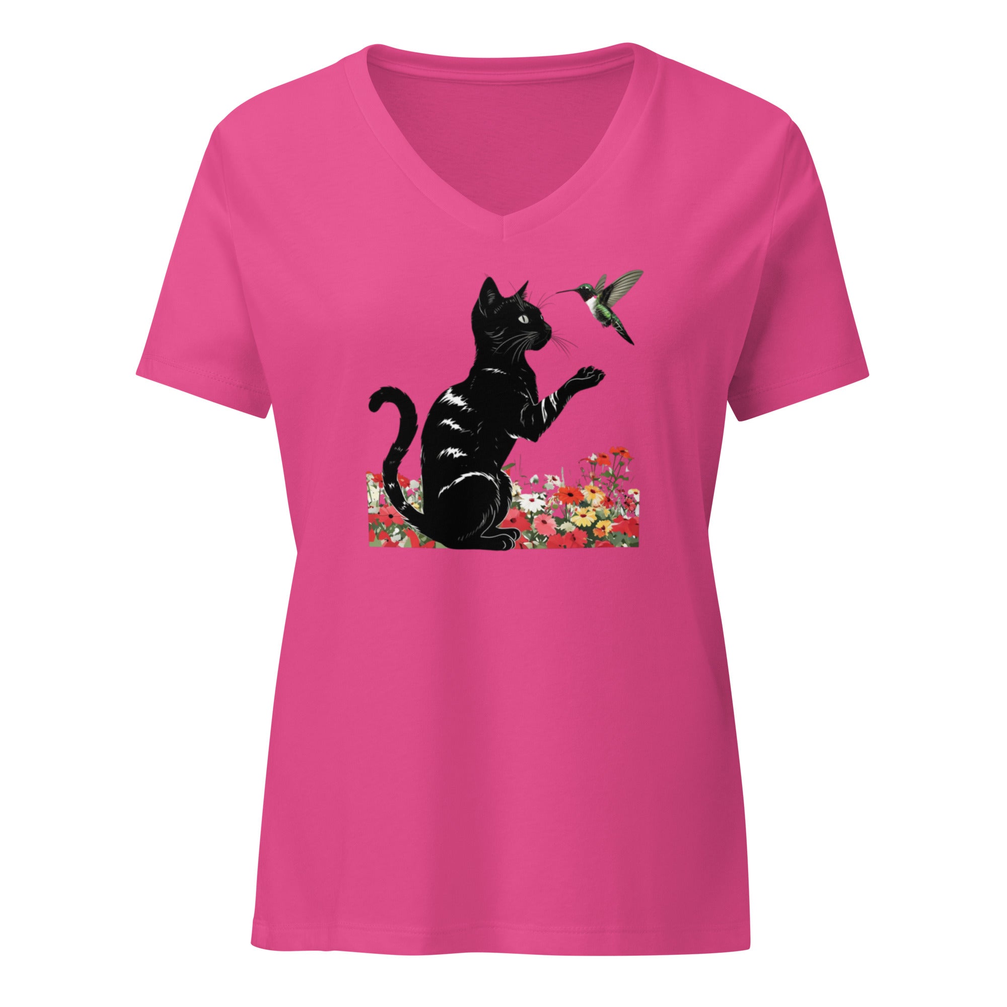 Cat and Friend Women’s relaxed v - neck t-shirt - BB's Tees and More