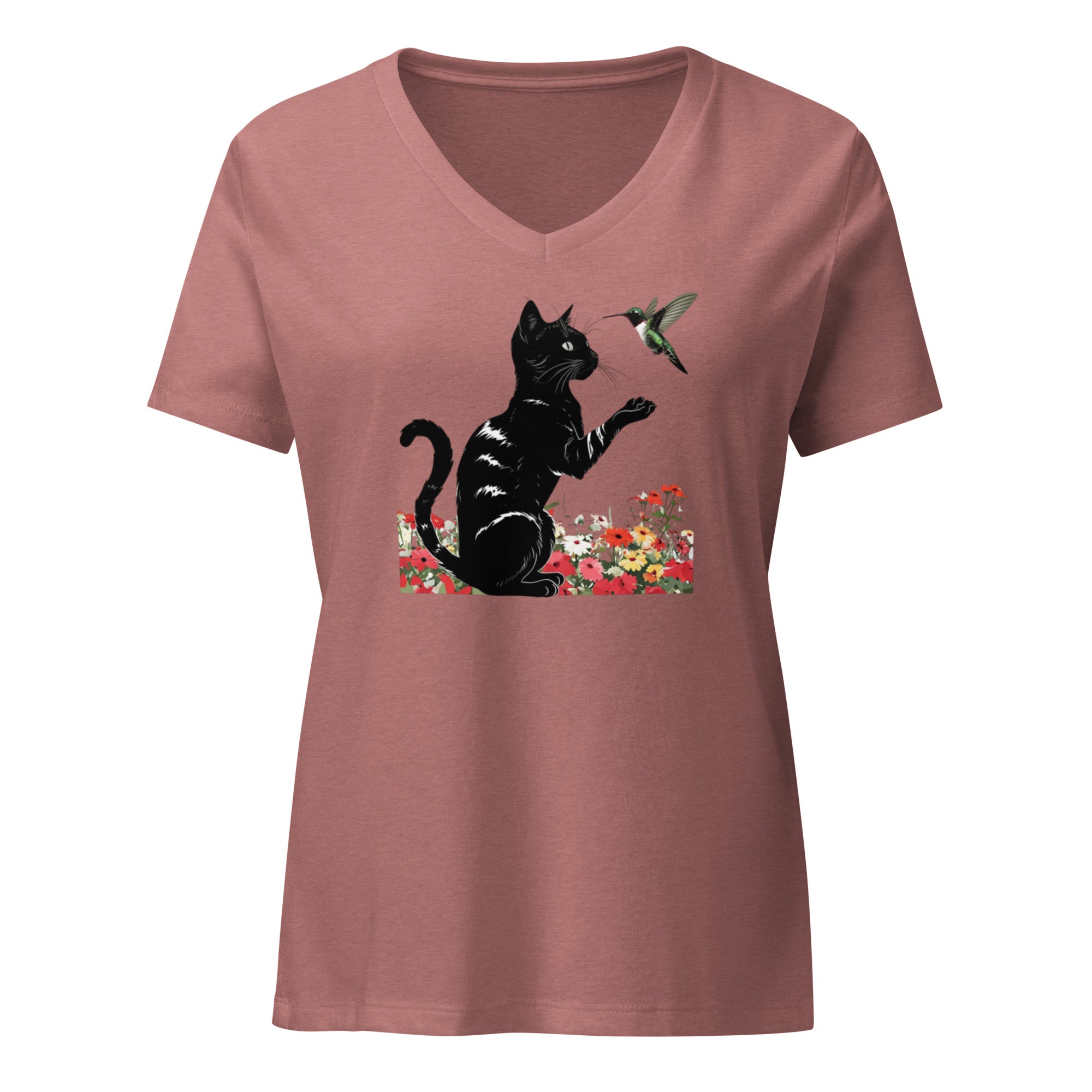 Cat and Friend Women’s relaxed v - neck t-shirt - BB's Tees and More