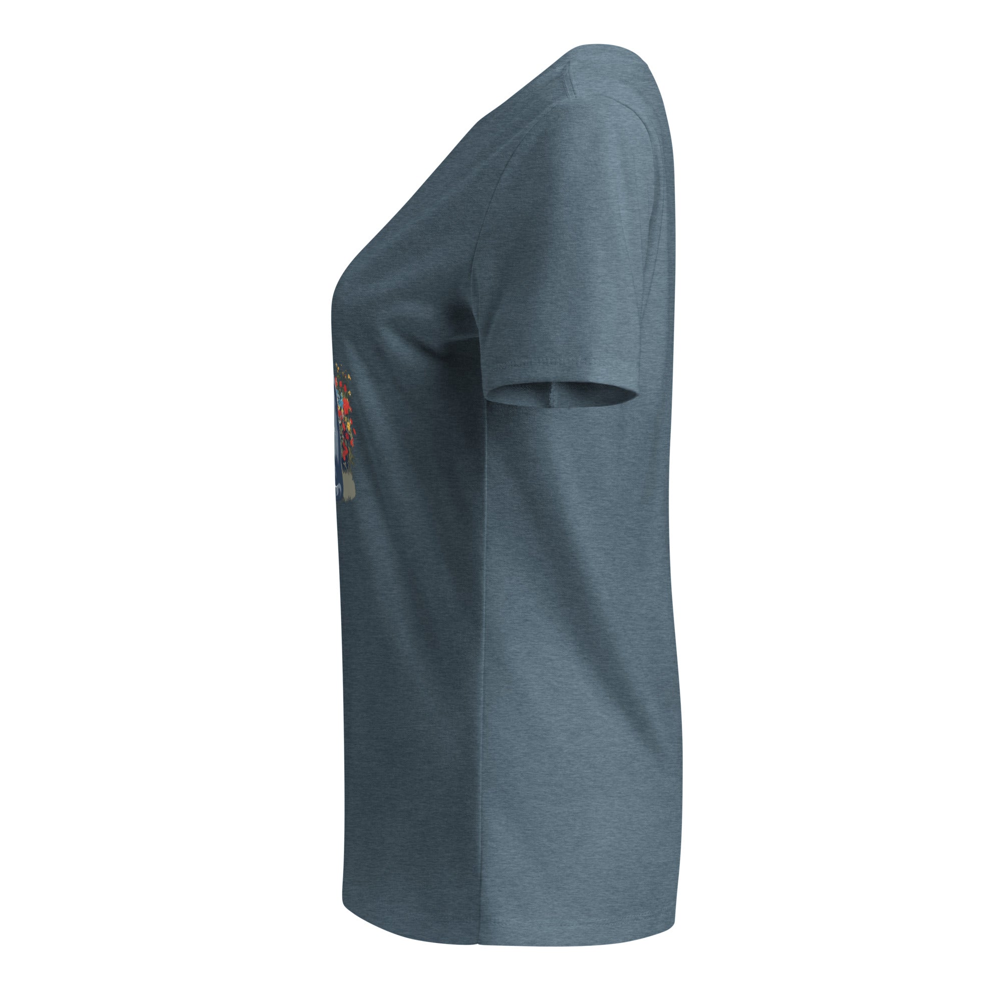 Cat Looking Women’s relaxed v - neck t-shirt - BB's Tees and More