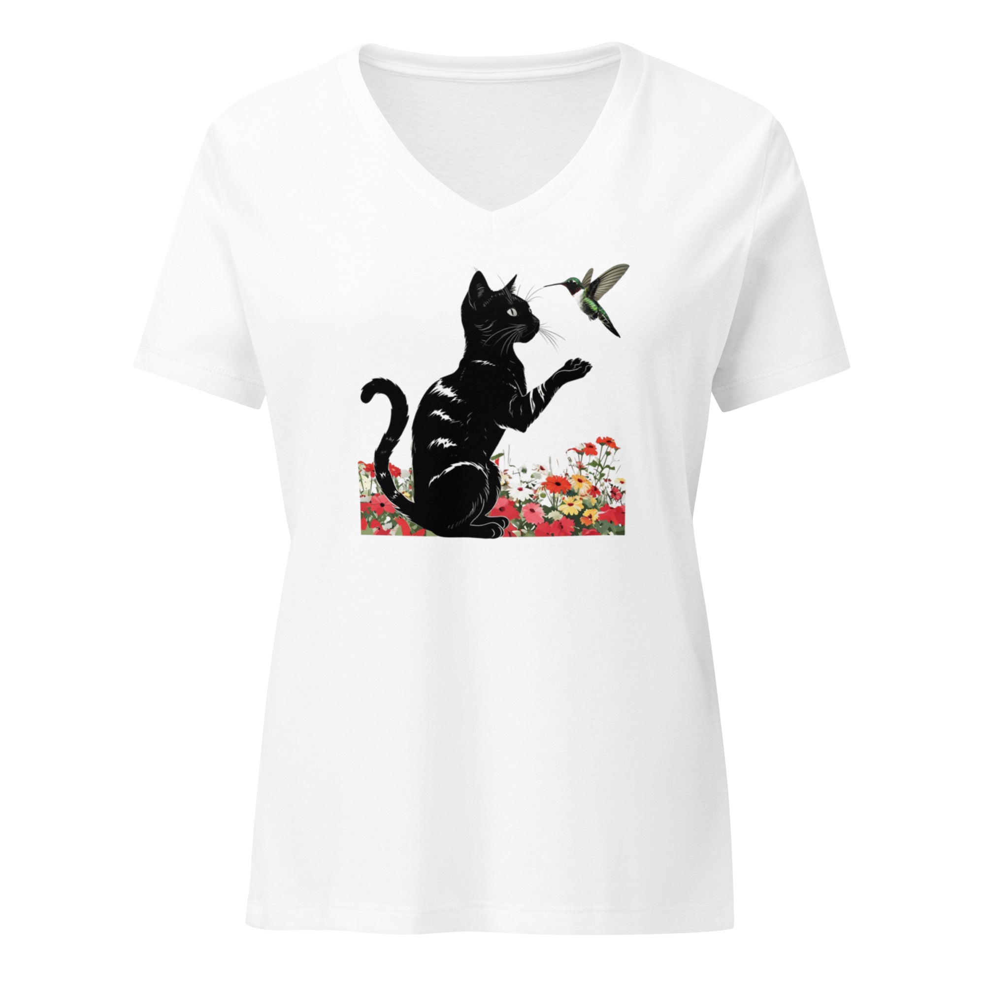 Cat and Friend Women’s relaxed v - neck t-shirt - BB's Tees and More