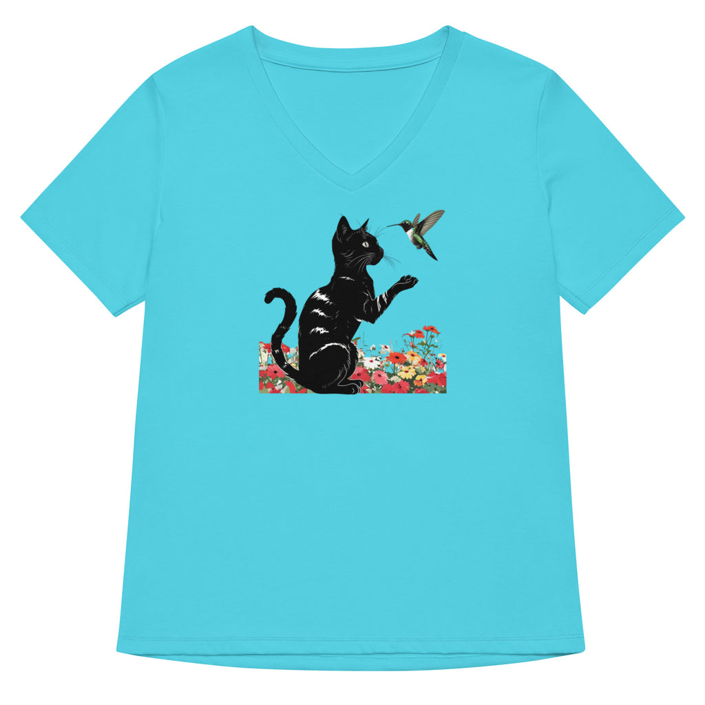 Cat and Friend Women’s relaxed v - neck t-shirt - BB's Tees and More