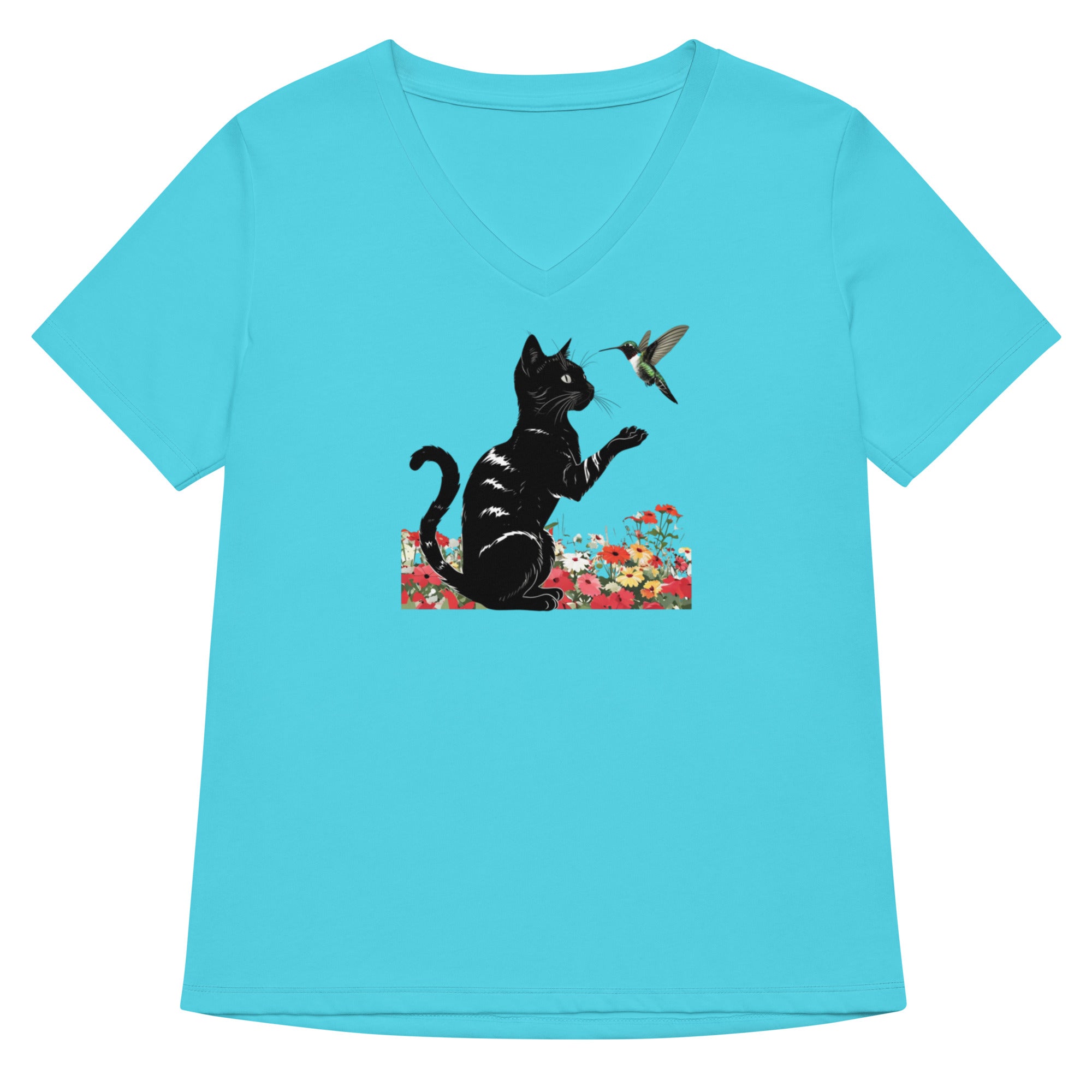Cat and Friend Women’s relaxed v - neck t-shirt - BB's Tees and More