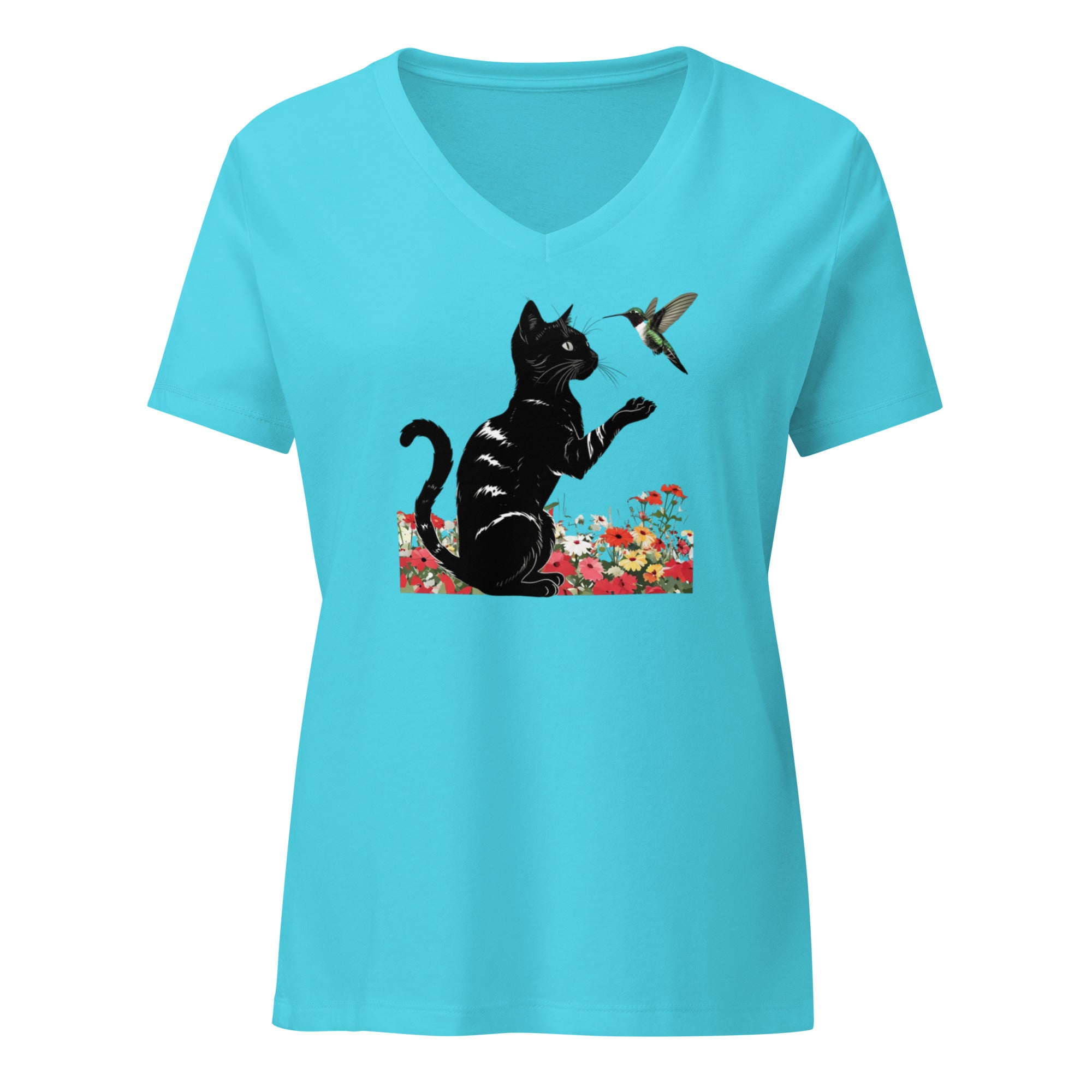 Cat and Friend Women’s relaxed v - neck t-shirt - BB's Tees and More
